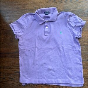 Ralph Lauren Women’s Lavender Polo Shirt with Green Pony